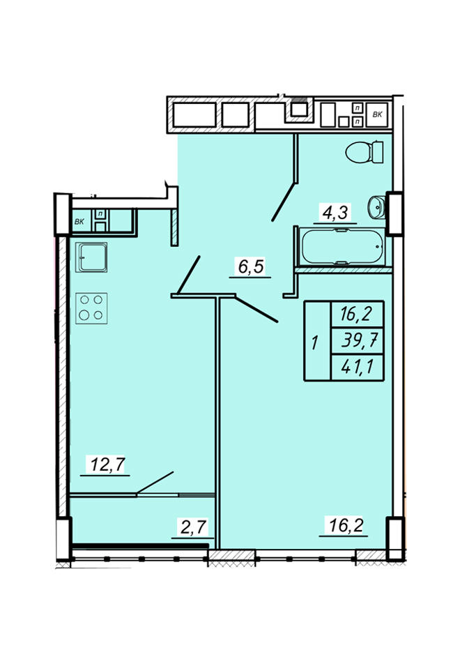 2 этаж 1 комнатная - 2