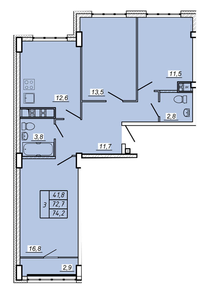 2 этаж 3 комнатная - 1